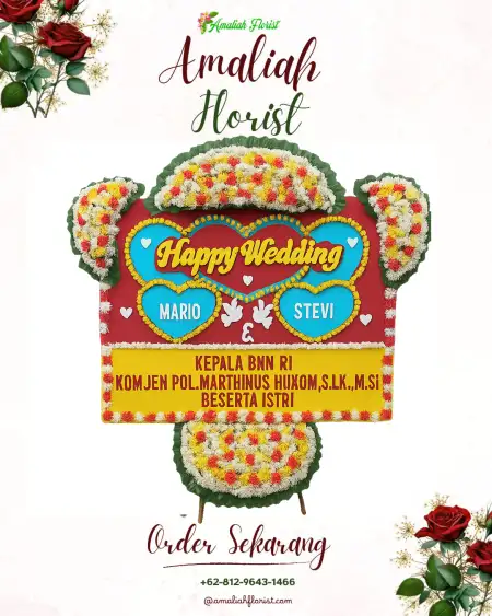 Papan Bunga Pernikahan Medaeng